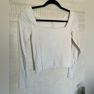 Intimately free people too, white long sleeve square neck
